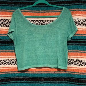 Light Blue Crop Top